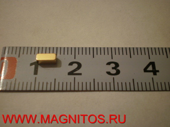 Неодимовый магнит маленький квадрат 5х2.5х2 мм - G